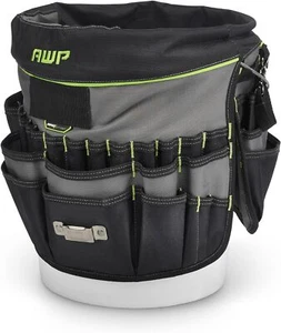 AWP 51-Pocket Bucket Tool Organizer for Easy Standard 5 gallon bucket, Black  - Picture 1 of 4