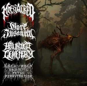 V.A.4 Brutal Ways To Die - 4 Way Split Masacred Gore Insanity Haunted Cemetery - Foto 1 di 1