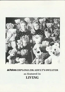 Strickanleitung Patons Diploma DK Erwachsene Teddy Pullover Größe 32"-42" - Bild 1 von 1