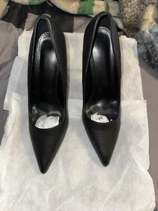Black 6inch Patent Leather Heels Closed Toe - Picture 1 of 5