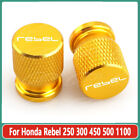 Gold Wheel Tire Valve Air Port Cover / For Honda Rebel 250 300 450 500 1100 New