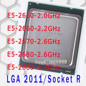 Intel Xeon E5-2650 E5-2660 E5-2670 E5-2689 2680 LGA 2011/Socket R CPU Processor - Picture 1 of 6