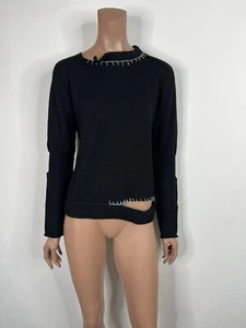 Vtg Yohji Yamamoto C.AW2005 Black Cutout Sweater JP2 S - Picture 1 of 7