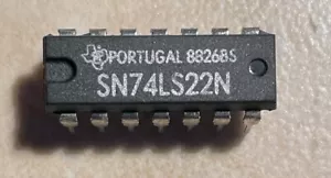T.I. SN74LS22N - Doppio cancello NAND 4 ingressi - NOS - Foto 1 di 1