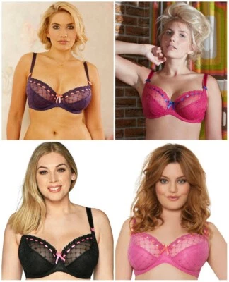CURVY KATE PORTIA UNDERWIRED BALCONY BRA BlackPinkVioletFuchsia(N24)BRIEFS(N42) - Image 1 of 4