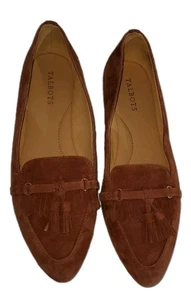 Talbots Brown Suede Tassel Loafers 9.5M - Picture 1 of 12