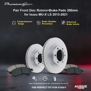 Pair Front Disc Rotors+Brake Pads 300mm for Isuzu MU-X LS 2013-2021 - Picture 1 of 5
