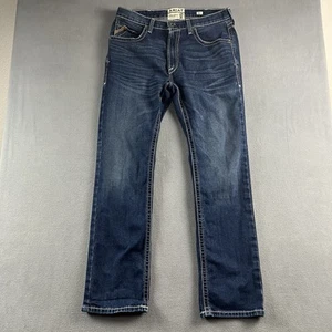 Ariat Jeans Mens 36X34 Blue M5 Straight Leg Dark Wash Western Rodeo Cowboy - Picture 1 of 12