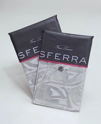 Sferra Jessia 5726 King 2 fundas como nuevas 100 % algodón percal Italia Foto 1 de 4