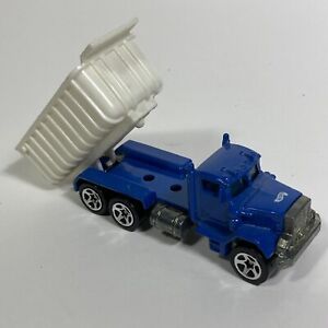 VTG Hot Wheels 1979 Peterbilt Dump Truck White Blue Made In Malaysia
