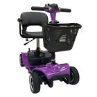 4 Wheel Mobility Scooter Folding Drive Device, Loading Capacity 265 lbs (Purple)