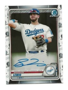 Bowman Chrome 2020 Brandon Lewis autografiado - LA Dodgers - Imagen 1 de 1
