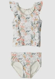 $197 O'Neill Kids' Girls' Ivory Floral Two-Piece Crop Top Bikini Set Size 5 - Picture 1 of 1