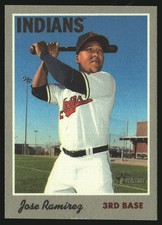 2019 Topps Heritage Jose Ramirez #9 1970 Cloth Stickers