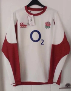 Maglione uomo Canterbury taglia XL bianco marrone - Foto 1 di 4