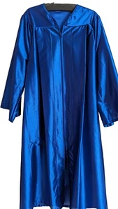 Gorra y vestido azul de graduación de escuela secundaria y universidad 49' de largo - Imagen 1 de 4