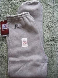 RUSSELL YOUTH GRAY FLEECE JOGGERS (ELASTIC CUFFS) MEDIUM WAIST 22"-28" DRI-POWER - Picture 1 of 2