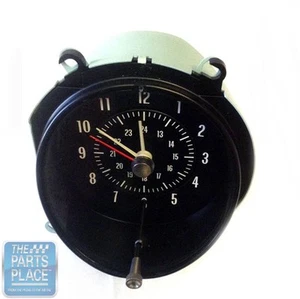 1969-72 GTO / LeMans / Grand Prix Dash Clock - Black Face - New - Picture 1 of 1