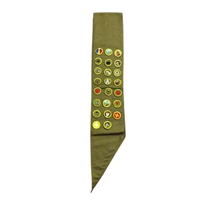 Vintage 40s 50s BSA Boy Scout Sash With 23 Merit Badges Patches USA - Picture 1 of 5