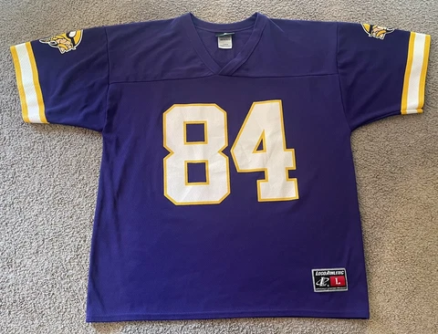 Randy Moss Minnesota Vikings 84 Jersey Mens L NFL Football Shirt Logo Athletic Cover