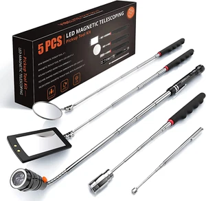 Telescoping Magnetic Pick up Tool with 1 Lb and 15 Lb Pickup Rod, round and Squa - Picture 1 of 7
