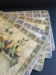5 Pimpernel Placemats Tuscan Palette Collection Cork-Backed Still Life Vintage - Picture 1 of 17