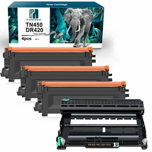 1PK DR420 tambor + 3PK TN450 juego de tóner para Brother MFC-7860DW DCP-7060D 7065DN 4PK - Imagen 1 de 7