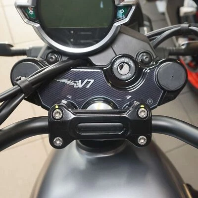 Adesivo 3D Piastra Forcella Sterzo compatibile con Moto Guzzi V7 Stone e Special