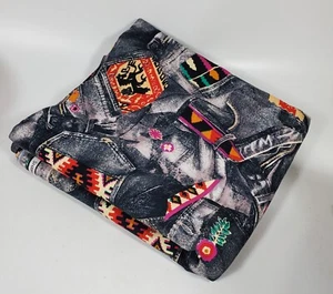 80er Look Acid Stonewash Jeans Taschen Stoff Shamash & Sons 5660 5 1/2 Yards + - Bild 1 von 7