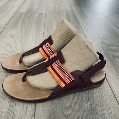 Sandálias femininas Sorel, FEITAS À MÃO de borracha natural tamanho 9/40 marrom - Imagem 1 de 4