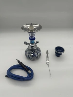 Shisha Set klein komplett | Wasserpfeife mit Schlauch, Kopf & Zange – NEU - Bild 1 von 3