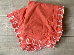Juego de fundas bordadas en bucle Anthropologie borde festoneado percal orgánico/2 reyes - Imagen 1 de 5