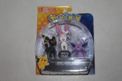 Pokemon Tomy Umbreon Sylveon Espeon Figures Set 3 Pack NEW Posed for Battle - Image 1 of 4