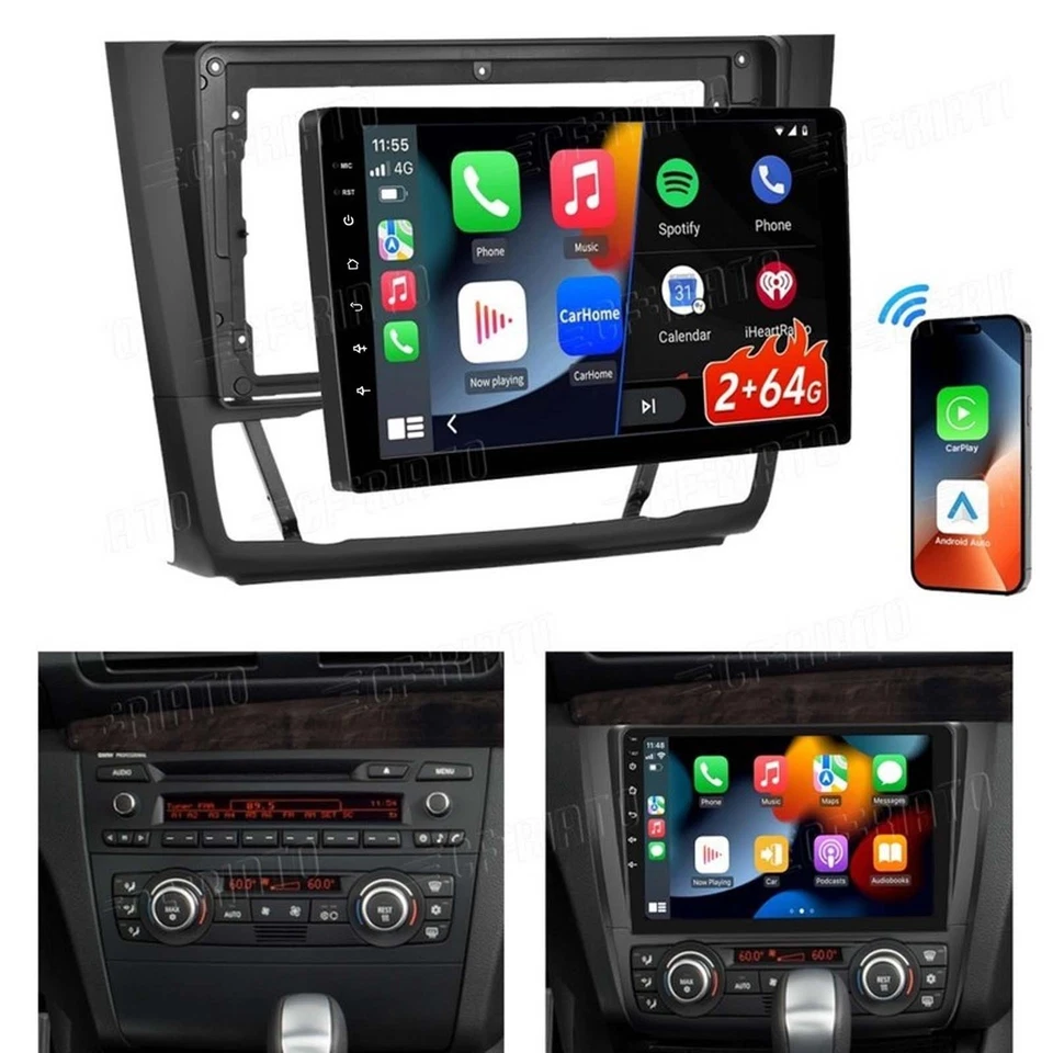 64 GB Android15 para BMW Serie 1 128 i 135 i Radio Estéreo Coche GPS Navegación BT Carplay Foto 1 de 4