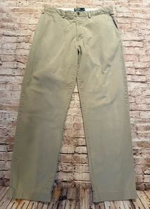 Polo Ralph Lauren Classic Chino Khaki Pants Flat Front Men’s 34 X 32 - Picture 1 of 7
