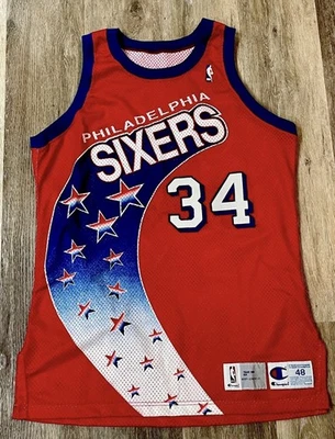 1991-92 CHARLES BARKLEY PHILADELPHIA 76ERS JOGO SEIS EMITIDO/CAMISA USADA - Imagem 1 de 4