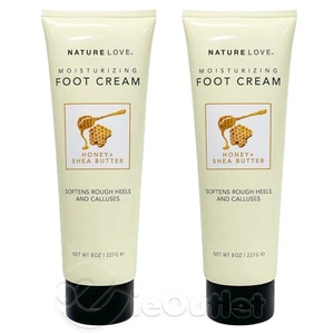 (2er Pack) Nature Love Luxus Fuß raue Ferse Hornhaut Creme - Honig & Sheabutter - Bild 1 von 2