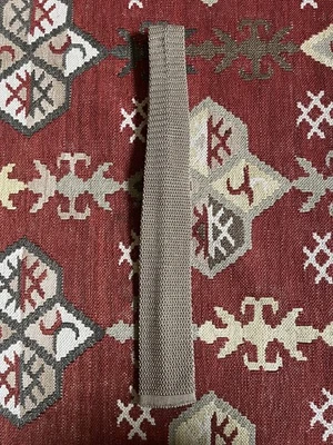 Corbata de cuello cuadrado tejida 100 % seda Lands End de colección hecha en Italia 2,75" W x 60" L usada en excelente estado Foto 1 de 4