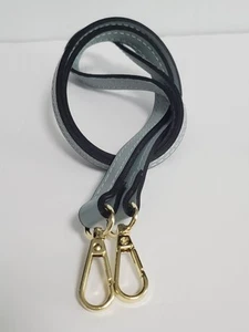 Blue Leather Strap Replacement Crossbody Shoulder Bags Silver Tone Hardware Euc - Picture 1 of 7