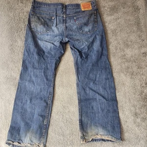 Levis Jeans 569 Mens 36 X 32 Blue Cotton Denim High Rise Bootcut - Picture 1 of 6