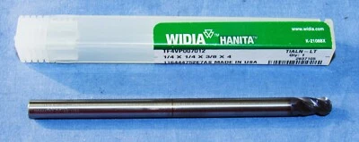Nuevo-Molino de extremo de bolas Hanita Varimil 1/4 de diámetro x 3/8 LOC 4 flauta 4" OAL Foto 1 de 4