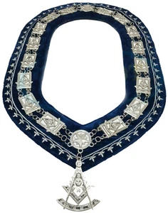 Masonic Past Master Deluxe Kettenkragen, Past Master Kettenkragen mit Juwel - Bild 1 von 2
