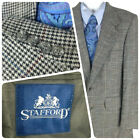 Stafford Men's Multi-Colored Houndstooth Windowpane Blazer Sport Coat 38S #0199