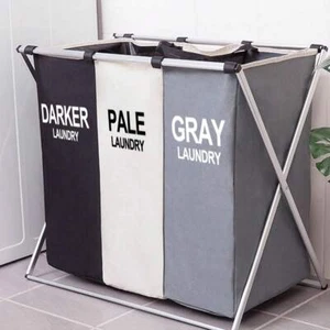 Extra Large Bathroom Dirty Clothes Basket, Clothes Storage Basket, Folding - Picture 1 of 9