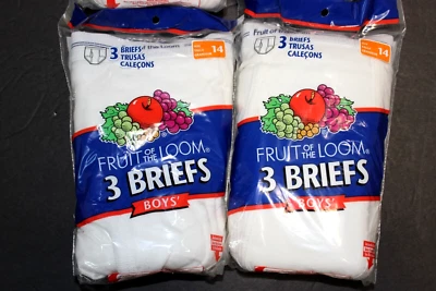 6 pack Fruit of the Loom Boy's Cotton Ribbed Brief Underwear SZ 14 waist 26-27" - Image 1 of 4