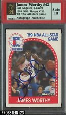 James Worthy HOF Signed 1989 NBA Hoops All-Star Basketball #219 BFG 10 AUTO