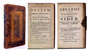 1718 JW John Worlidge 18th Century Husbandry Gardening Cider Wines Fruit Trees - Picture 1 of 19