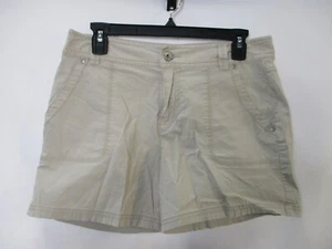 DKNY Womens Shorts 8 Beige Chino Button Solid Short Pockets Flat Front Cotton - Picture 1 of 11