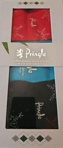FAST DELIVERY ITEM - Pringle Men's 3 Pack Argyle Gift Boxed Cotton Socks - Black - Picture 1 of 3