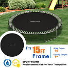 Trampoline Jumping Mat Replacement Pad 96 Rings Fit 15FT Frame 7" Springs w/Tool